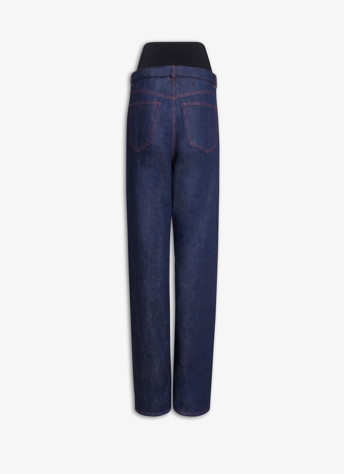 KNIT BAND JEANS IN RAW DENIM ALAÏA BLUE JEANS KNIT BAND JEANS IN RAW DENIM